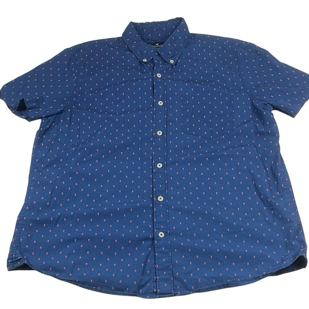American‎ Eagle Outfitters Casual Button Down Shirt Short Sleeve Mens Size Large